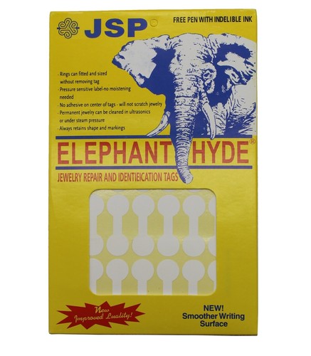 1000 Nashorn Tyvek weiß selbstklebende Hantel Schmuck Beschriftung Preisschilder - 3 Stile - Bild 3 von 9