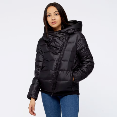 Nike NSW Womens Puffer Jacket M Black Full Zip Down Hooded 550 