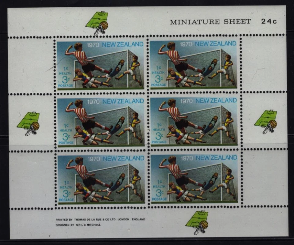 New Zealand B80a-B81a MNH Sports Basketball Soccer Zayix Stamps 061122M45M - Image 2 of 3