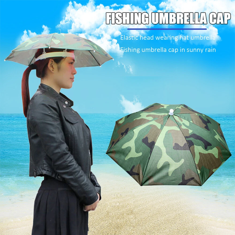 Foldable Umbrella Hat Outdoor Fishing Hiking Sun Shade Cap