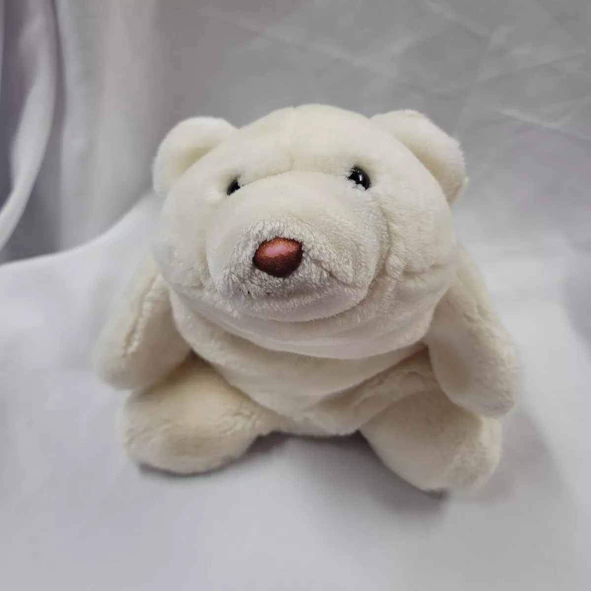 Vintage Gund White Teddy Polar Bear Plush Snuffles 10 Stuffed Animal 1980 80s