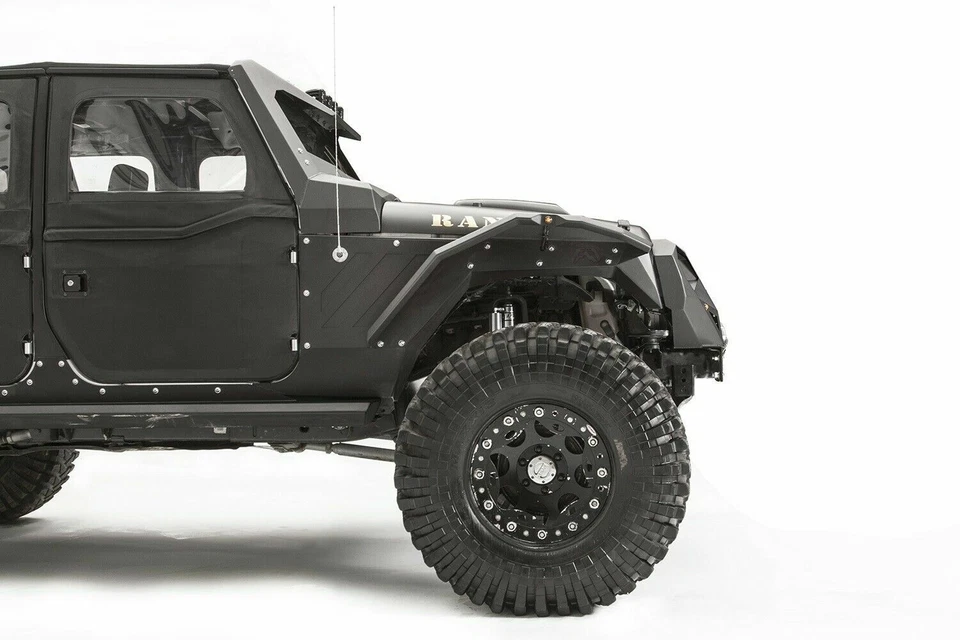 Recubrimiento en polvo Fab Fours Fender Flare para Jeep Wrangler JK 07-18 2 puertas 4 puertas JK1003-1 Foto 3 de 4