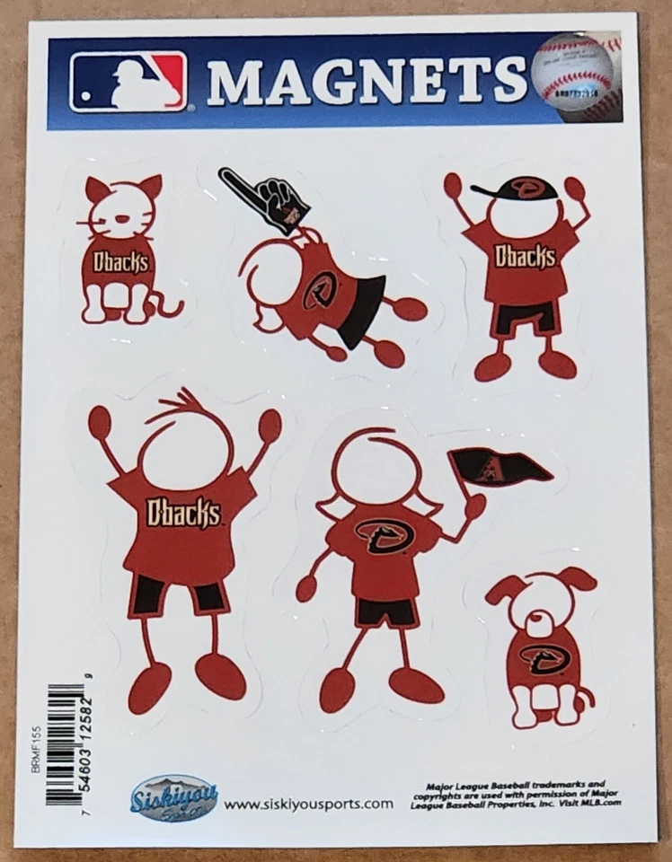 Arizona Diamondbacks Family Magnets MLB Licensed Baseball - Image 3 of 3
