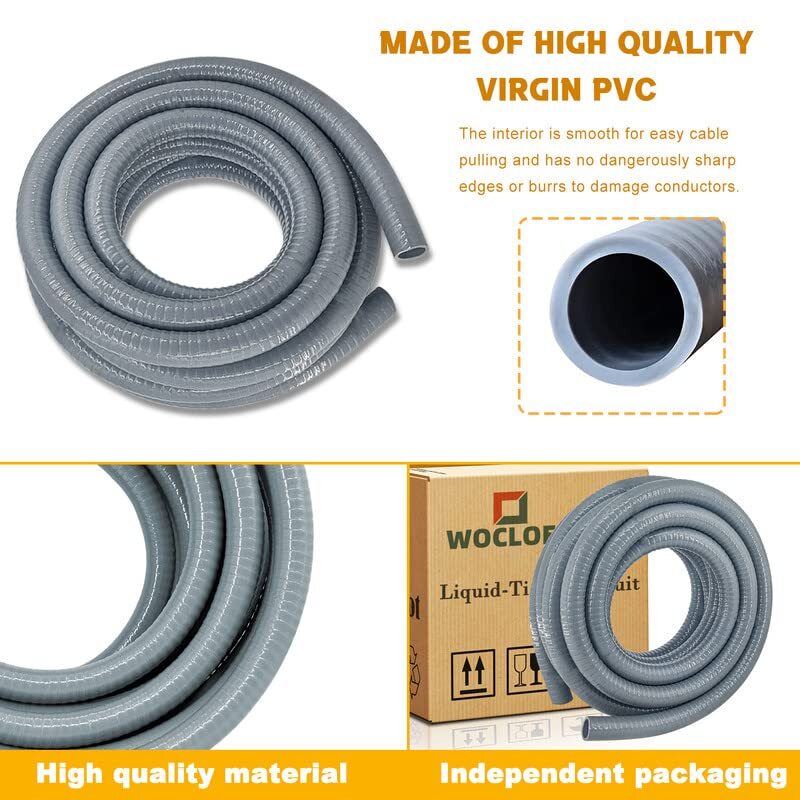 PVC LiquidTight Conduit 2 Inch 25 Foot Flexible PVC Non Metallic