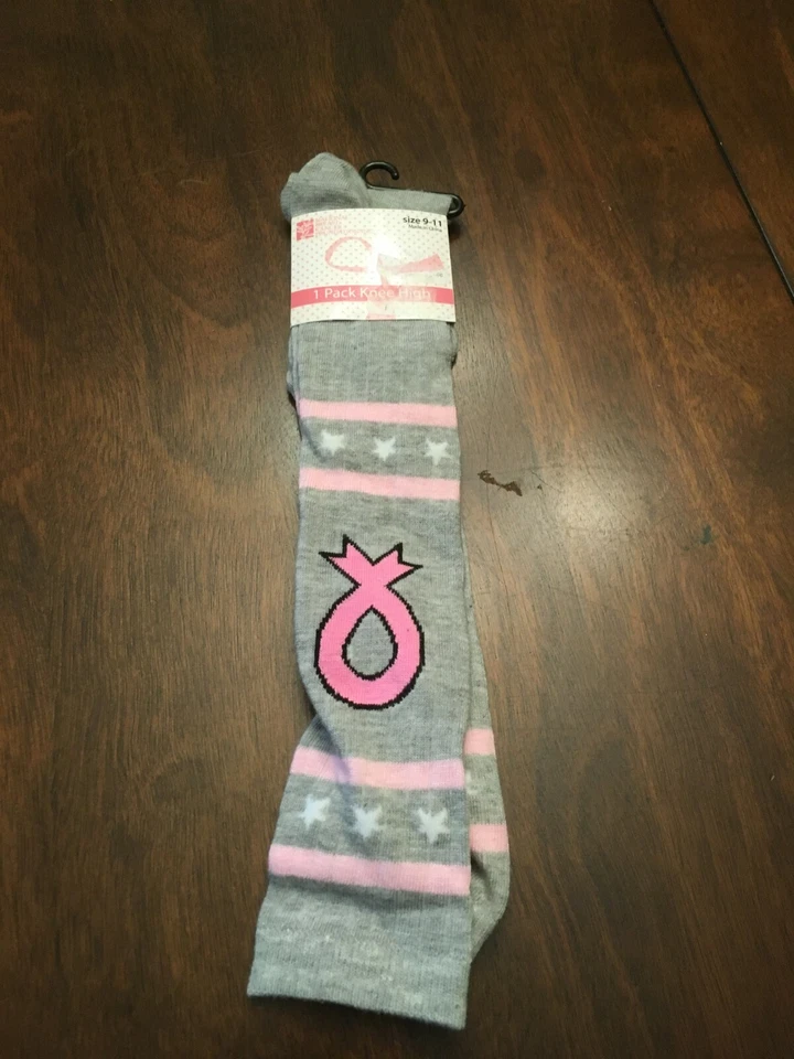 National Breast Cancer Foundation Inc. Calcetines hasta la rodilla Awareness - talla 9-11 Foto 3 de 3