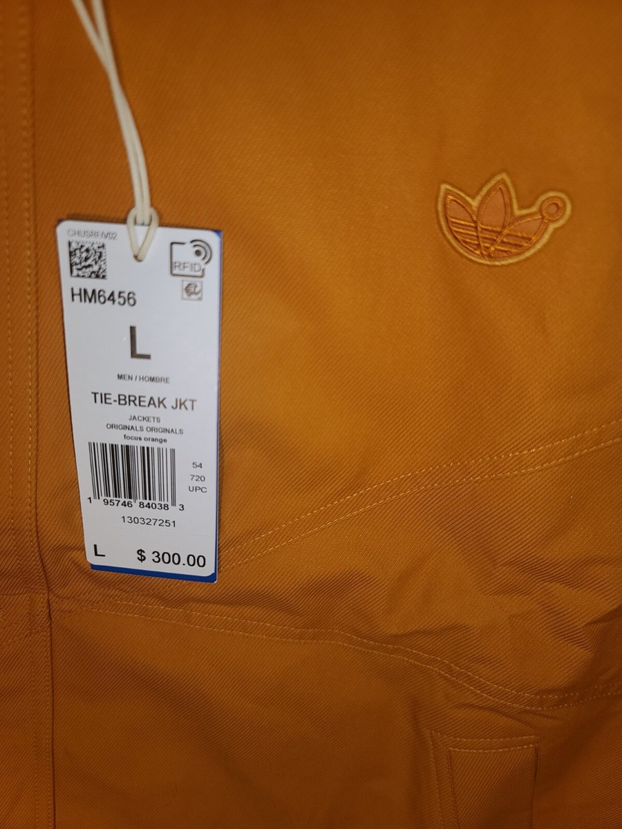 ADIDAS BLUE VERSION TIE-BREAK CANVAS JACKET - FOCUS ORANGE ADIDAS BLUE VERSION TIE-BREAK CANVAS JACKET - FOCUS ORANGE