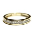 14k yellow gold .44ct SI1 G round diamond wedding band ring 2.2g ladies 6.5 — photo 3