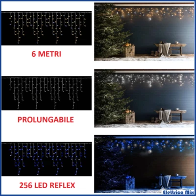 WISDOM tenda luminosa natalizia luci di natale a led da esterno metri luce bianca calda