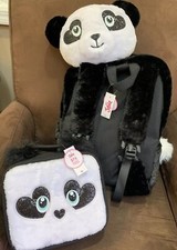 JUSTICE PANDA CRITTER SEQUINS  BACK-PACK/LUNCHBOX SET SUPER CUTE!!