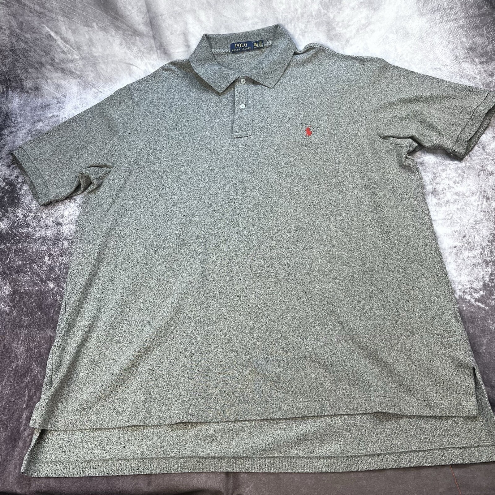 Polo Ralph Lauren camicia uomo 2XLT grigio colletto piccolo pony golf casual