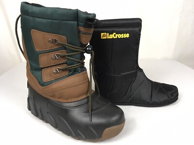 LACROSSE WINTER DUCK BOOTS INSULATED LINERS REFLECTIVE WOMENS SIZE 5 VGC!