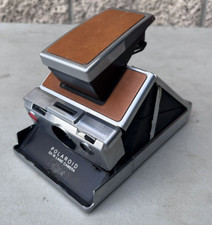 Vintage Polaroid SX-70 Land Camera Folding Brown Leather Instant