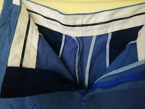 Oxford Blue Cotton Shorts Sz 36-38 - Picture 5 of 8