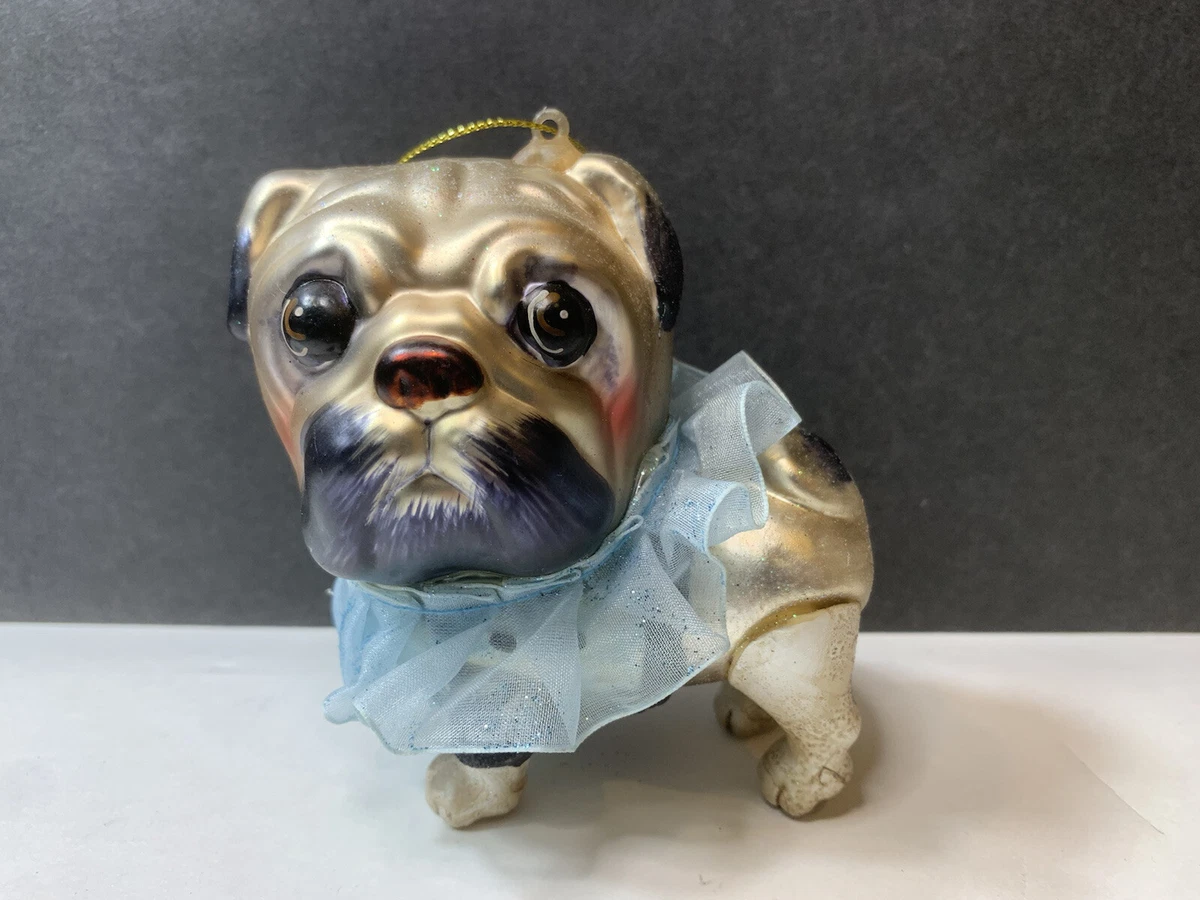 Glass pug ornament 2025