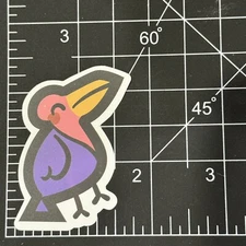 Bird Pink Purple And Gold Cartoon Matte - Vinyl Decal Sticker Bomb Kawaii Fun