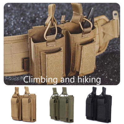 Molle Double Mag Pouch Carrier Open Top Magazine Bag for  Vest