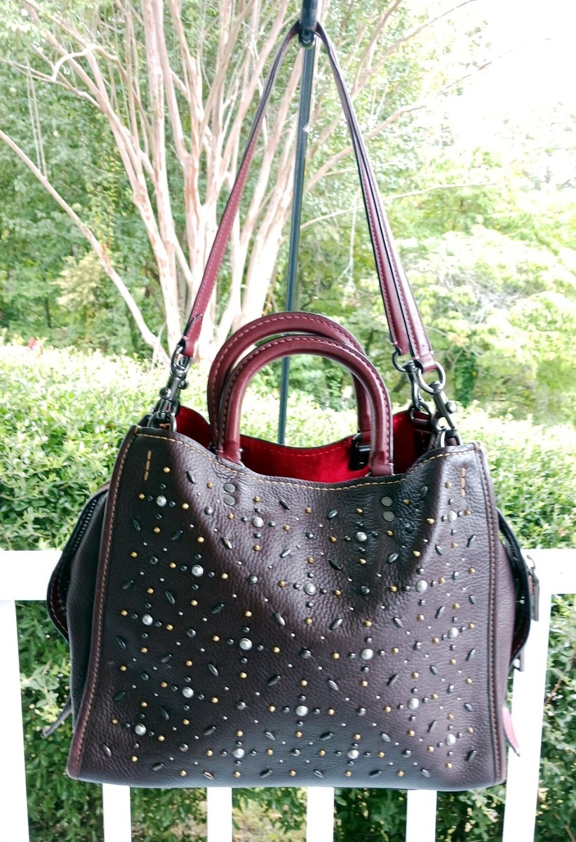 Coach 1941 Rogue 30 Oxblood 12164 Rivet Triple Compartment