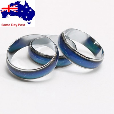 Mood Ring Fashion Titanium Steel Temperature Emotion Feeling Engagement  Rings