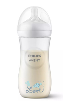 Avent Natural Response Babyflasche 330ml Sauger 3 Monat+/ 4 Motiv Love