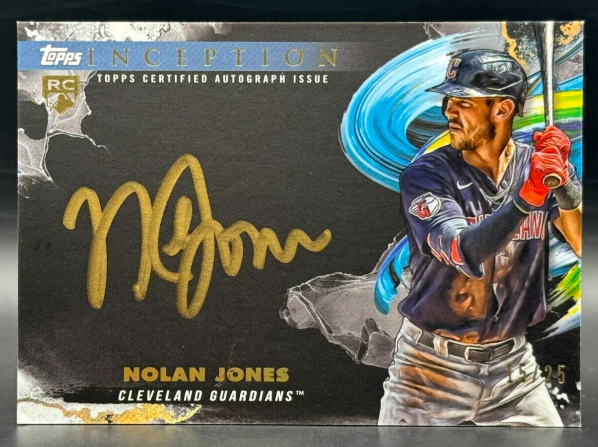 Nolan Jones 2023 Topps Inception Silver Signings GOLD INK Rookie ...