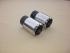   Auspuffblende passend für Subaru Forester 2008 > 2016 Form RUND aus Edelstahl