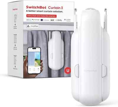 SwitchBot Automatischer Gardinenöffner - Bluetooth Fernbedienung Smart Weiß