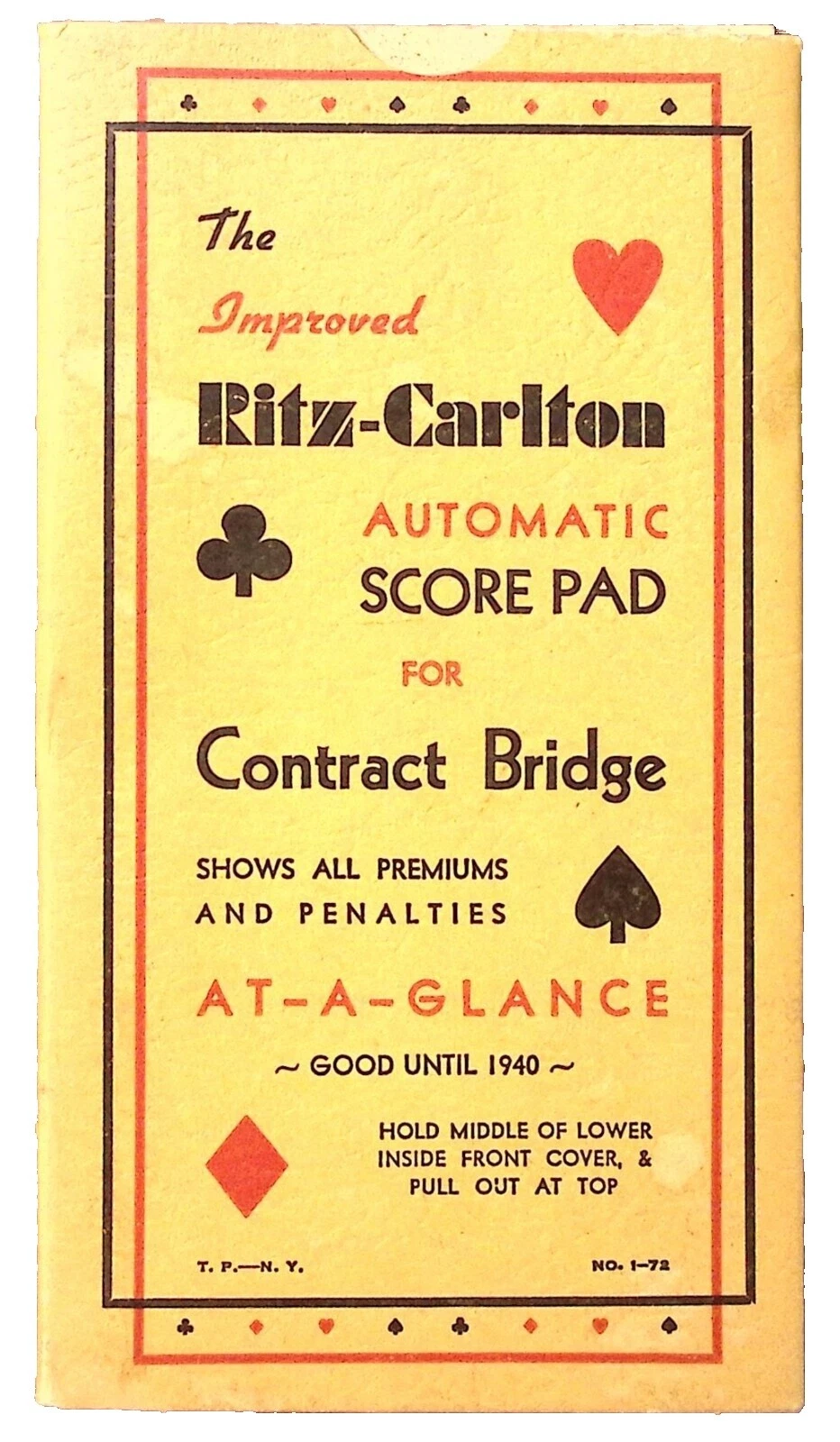 1940 Year Vintage Card Games