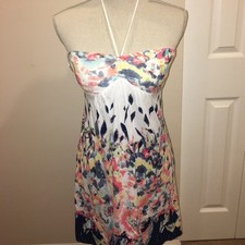 NWOT American Eagle Watercolor Floral Halter Dress SzS
