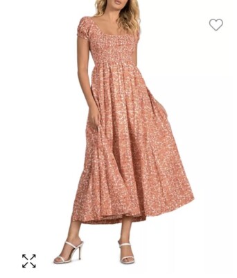 chinese dress ladies Maxi Skirt With Smocked Waist by Elan