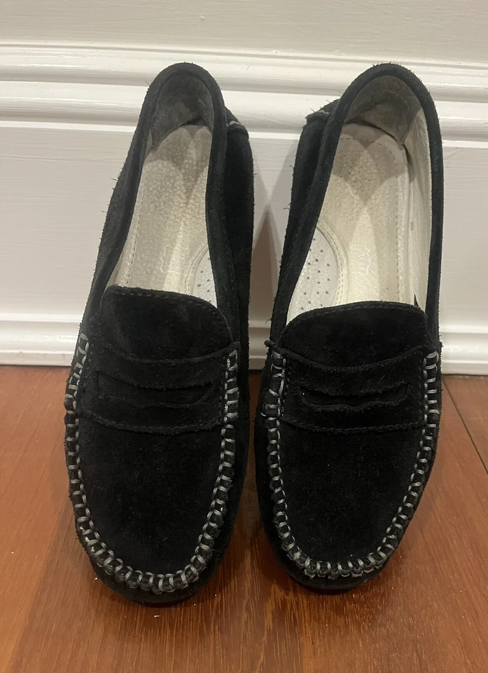 Primigi Boys Black Suede Penny Loafers Dress Shoes Sz 4 US Sz 34 EU - Image 2 of 4
