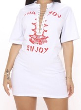 t-shirt mini dress size large