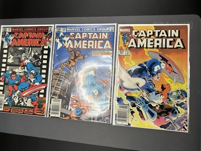 Captain America Lot #281 285 287 (1983) FN/VF Newsstand Zeck Death of Patriot