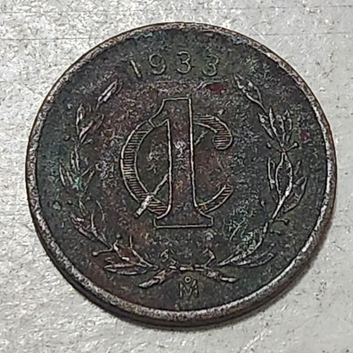 MÉXICO 🇲🇽 ONE (1) CENTAVO COIN 1933