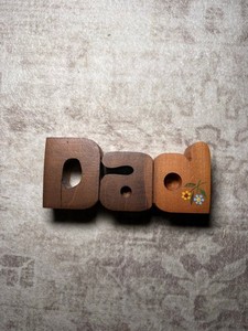 Vintage Wooden Dad Letters Sign