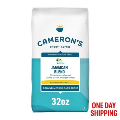 Cameron's Jamaica Blend Ground Coffee 32 oz Bag Smooth Rich Flavor