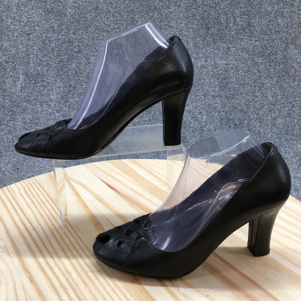 Sandalias Naturalizer para mujer 9 M Tyrell zapatos de salón de cuero negro zapatos informales sin cordones Foto 2 de 4