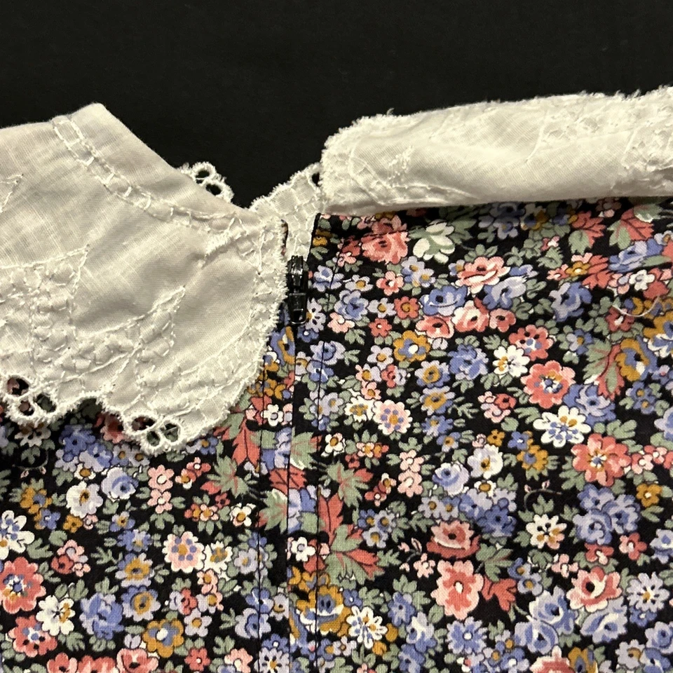 Vestido Bonnie Jean Niñas Floral Encaje Acento Cottage Core Farm B16 Foto 4 de 4