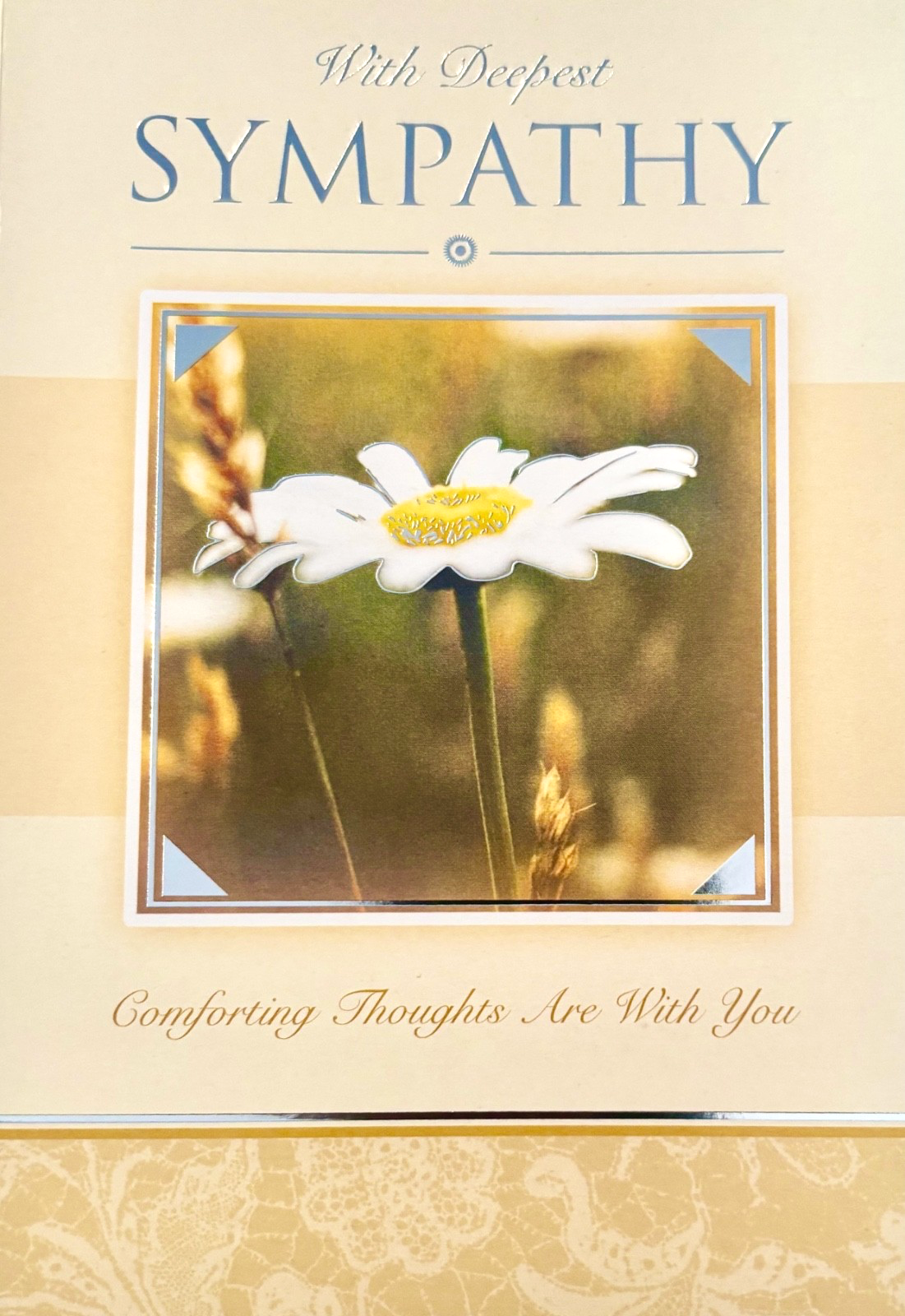 With deepest sympathy greetings card, brand new