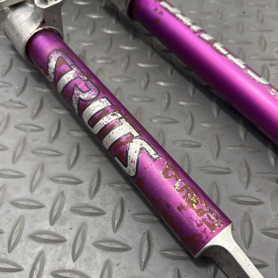 Tange Struts Suspension Fork 26" Threaded 1 1/8” Canti Hanger Plate Purple - Image 2 of 4