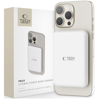 Tech-Protect PB10 Lifemag Magsafe Powerbank 5000 Mah Weiß