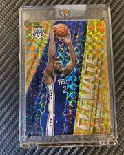 2020-21 Panini Mosaic - Elevate Joel Embiid #20 Reactive Yellow Mosaic Prizm /99