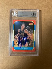 Mark Eaton Signed 1986-87 Fleer Rookie Card BAS