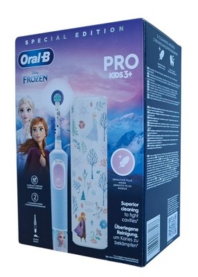Oral-B Pro Kids Frozen Elektrische Zahnbürste inkl. Reise Etui & 4 Sticker