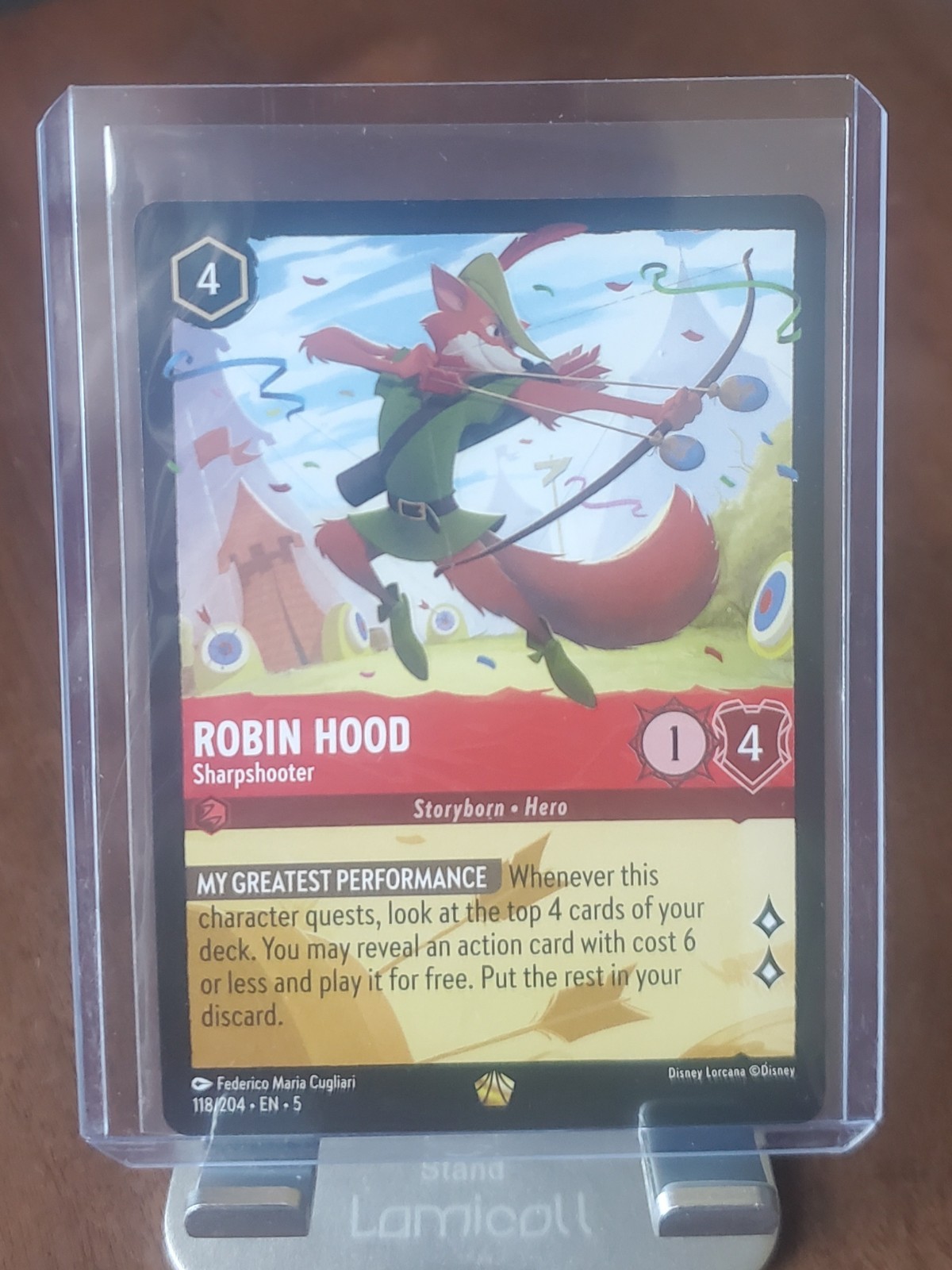 Robin Hood Sharpshooter 118/204 Legendary Lorcana Shimmering Skies NM/M