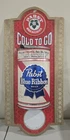 Vintage 1965 Pabst Blue Ribbon Beer Plastic Indoor Wall Sign 15.5" x 7" Rare