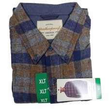 WEATHERPROOF VINTAGE Mens XLT Plaid Flannel Shirt Button Down Long Sleeve