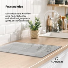 Induction Hob 90 cm Hot Plate Electric Cooker 2 Zones 7000W  Touch Control White