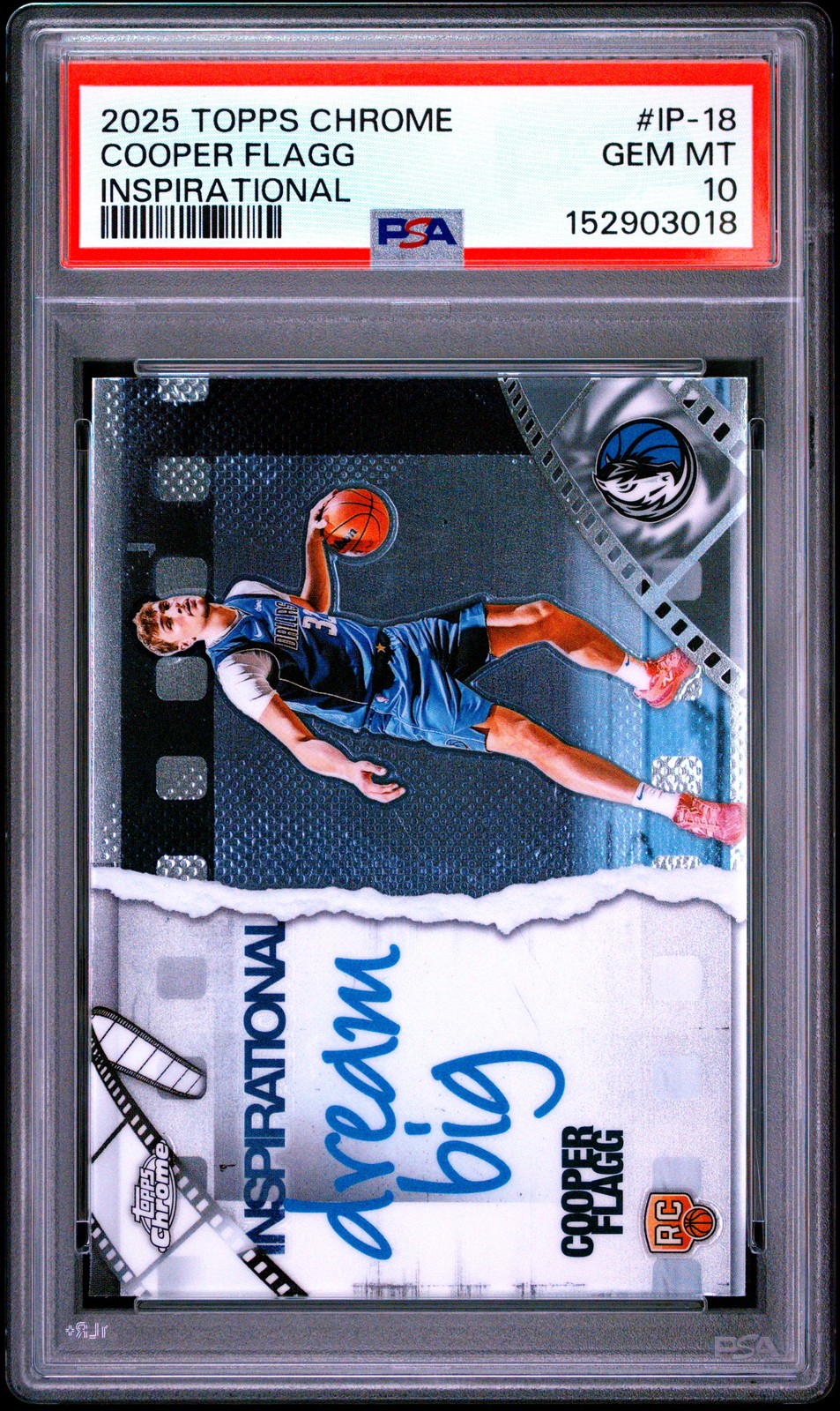 2025 TOPPS CHROME INSPIRATIONAL #IP-18 COOPER FLAGG PSA 10