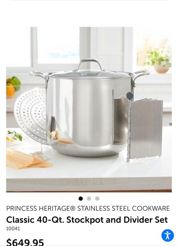 princess house stainless steel divider set new pot 40 qt