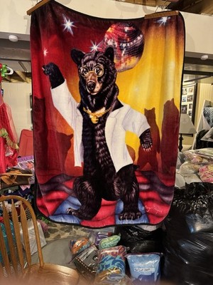 Wild Frontier Plush 50  X 60  Disco Bear Plush Throw Blanket